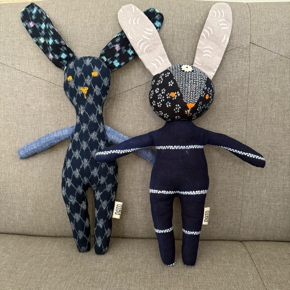 Bundles of 2 PATO fabric scrap bunny doll